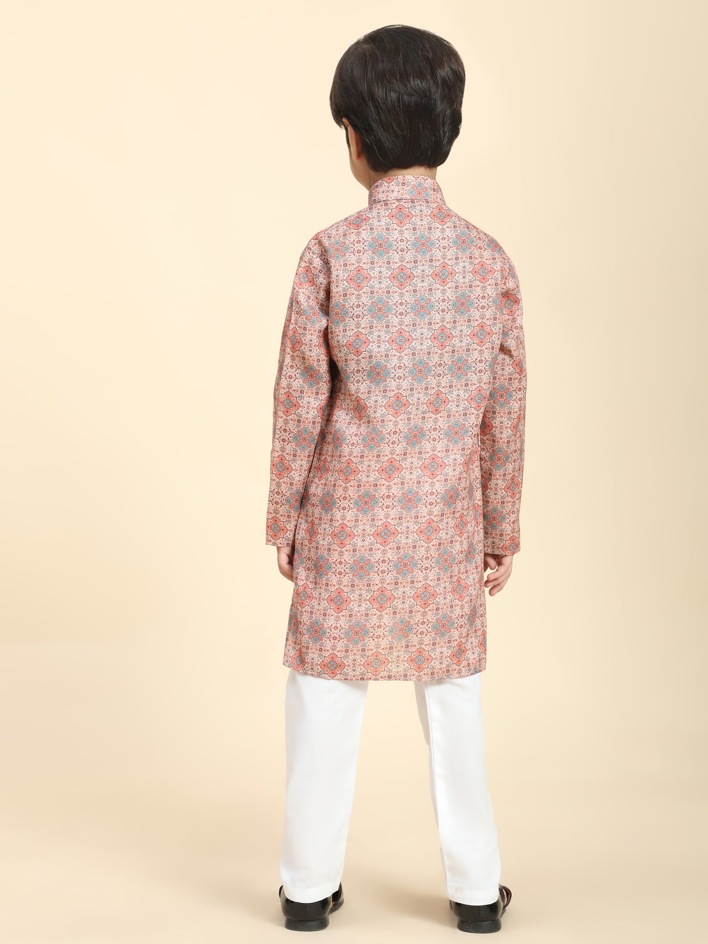 Pro-Ethic Style Developer Boys Cotton Kurta Pajama for Kid's Ethnic wear for Boys (Pink)