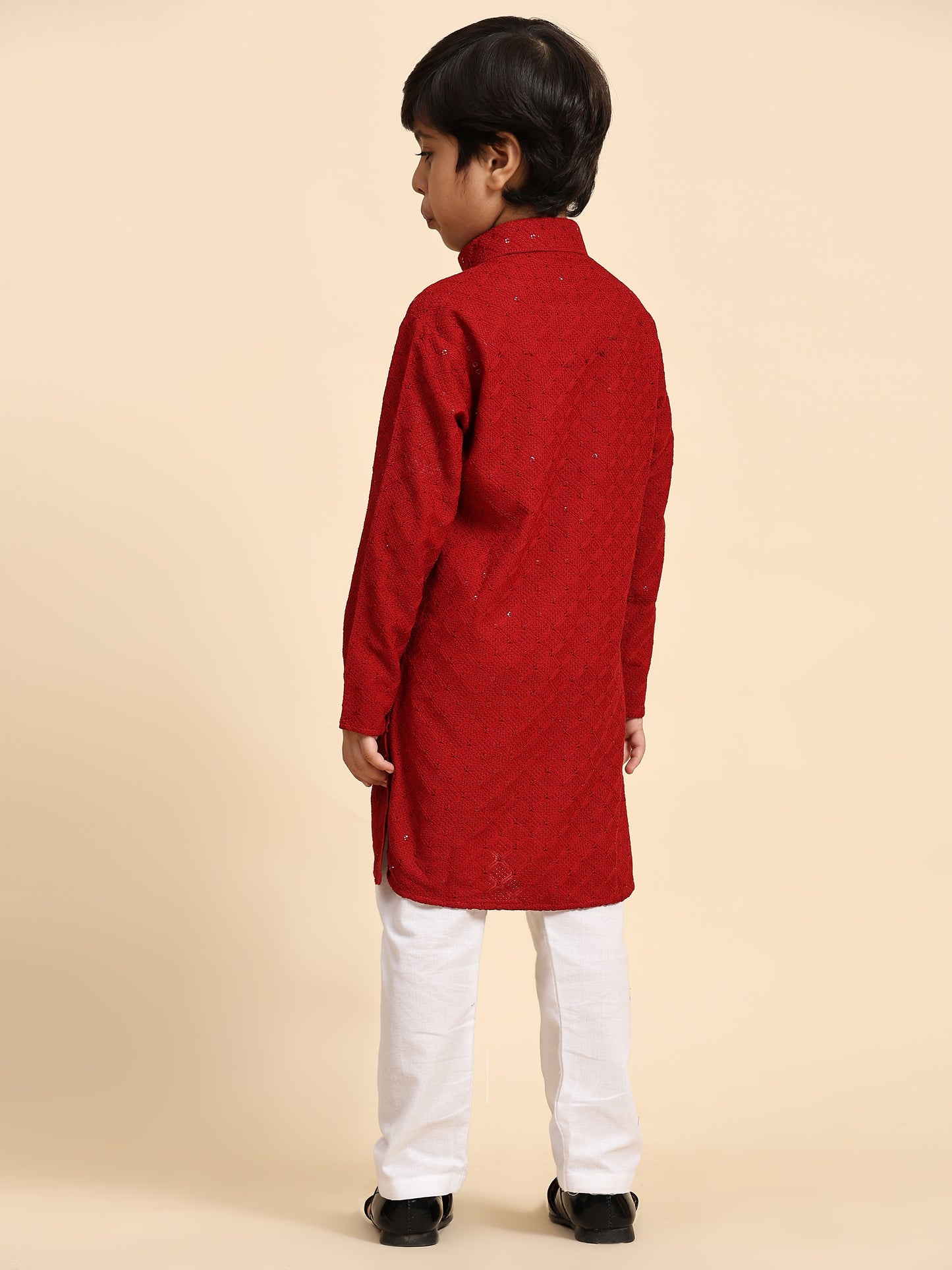 Pro-Ethic Style Developer Boys Cotton Kurta Pajama for Kid's Ethnic Wear | Cotton Kurta Pajama (S-227), Maroon