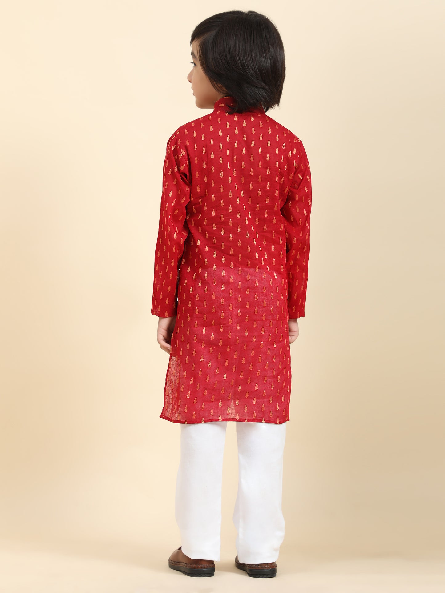 Pro-Ethic Style Developer Cotton Kurta Pajama For Kid's Boys Traditional dress Kurta Pajama set (S-234),Maroon
