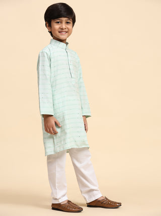 Pro-Ethic Style Developer Boys Cotton Kurta Pajama for Kid's Traditional Dresses for Boys (Green)