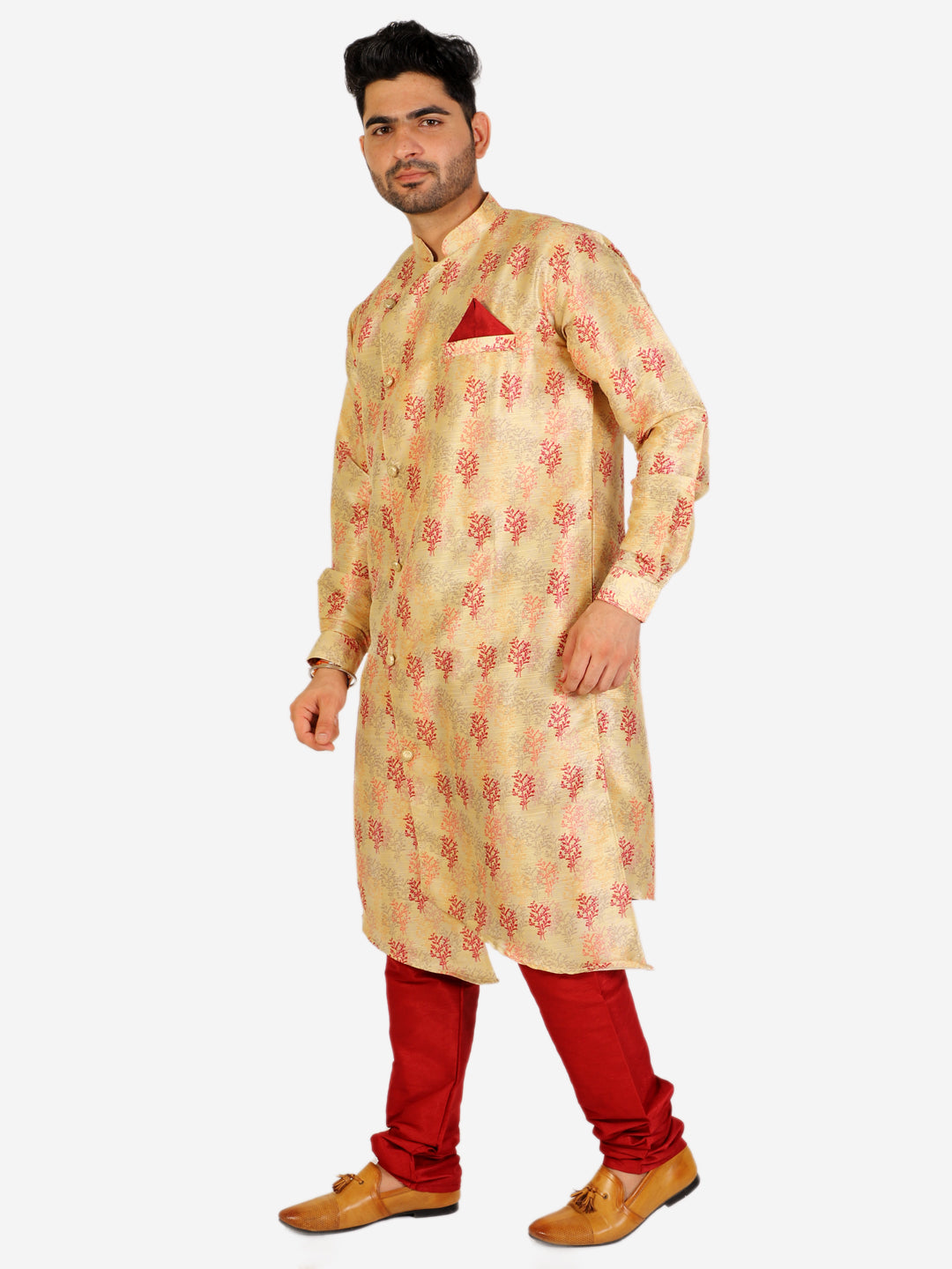 Pro Ethic Men's Kurta Pajama Set Silk - Fon (A-106)