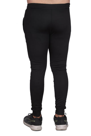 Pro Ethic Men's Lycra Track Pants Set Black Pack of 1 #J-104