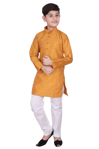 Ethnic Wear Swirl Cotton Kurta Pajama For Boys