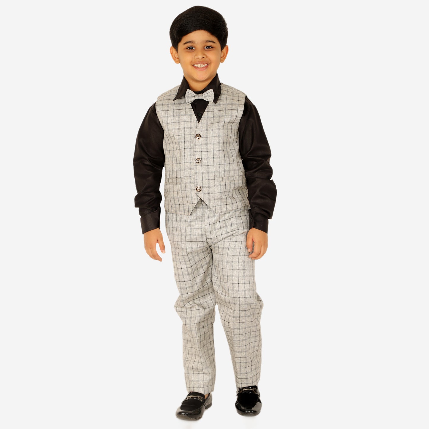 Pro Ethic Three Piece Suit For Boys Grey T-125