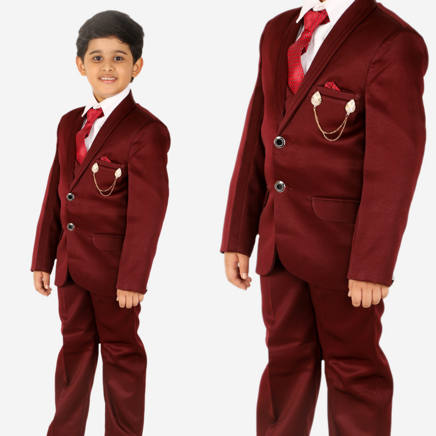 Pro Ethic Five Piece Suit For Boys Maroon T-128