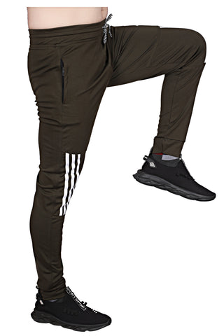 Pro Ethic Men's Lycra Track Pants Set Dark Green Pack of 1 #J-104