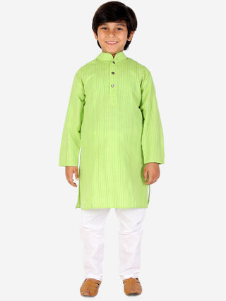 Green Cotton Kurta Pajama For Childrens
