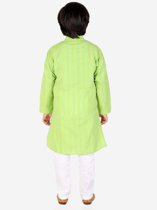 Green Cotton Kurta Pajama For Childrens
