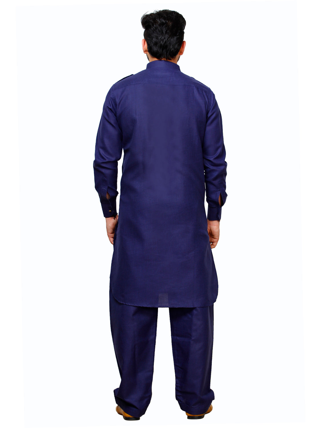 Pro Ethic Father Son Same Dress Kurta Pajama Set Cotton Navy Blue B-116