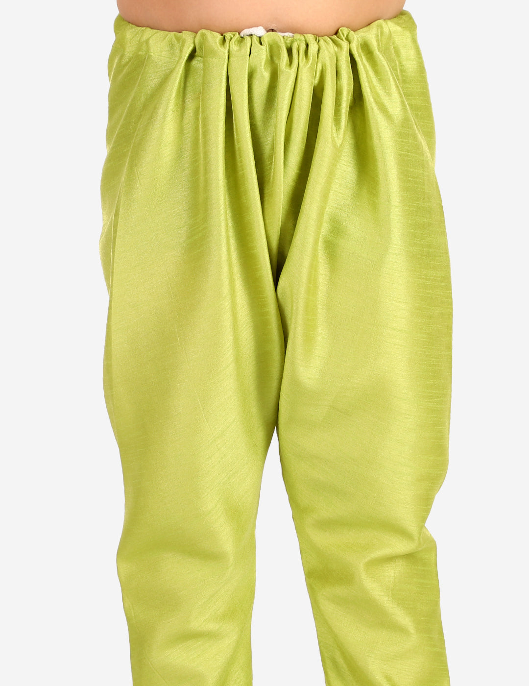 Pro Ethic Boys Kurta Pajama & Waistcoat Set Silk Floral Design Green (S-175)