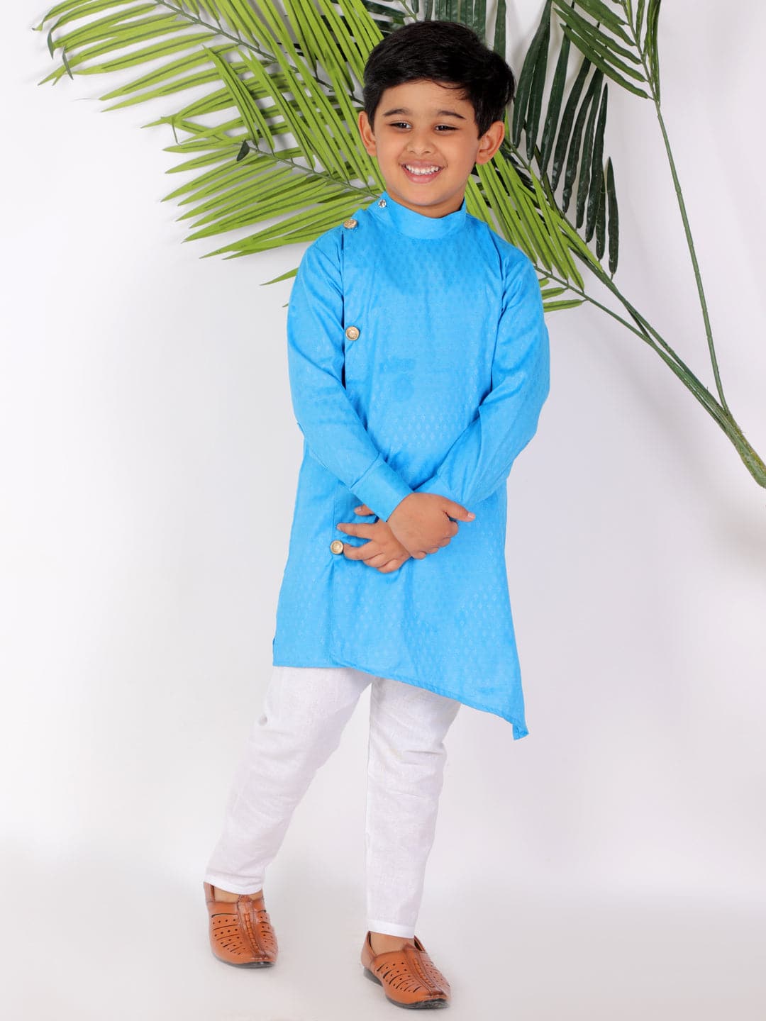 Sky Blue Kurta Pajama Ethnic Wear For Kids