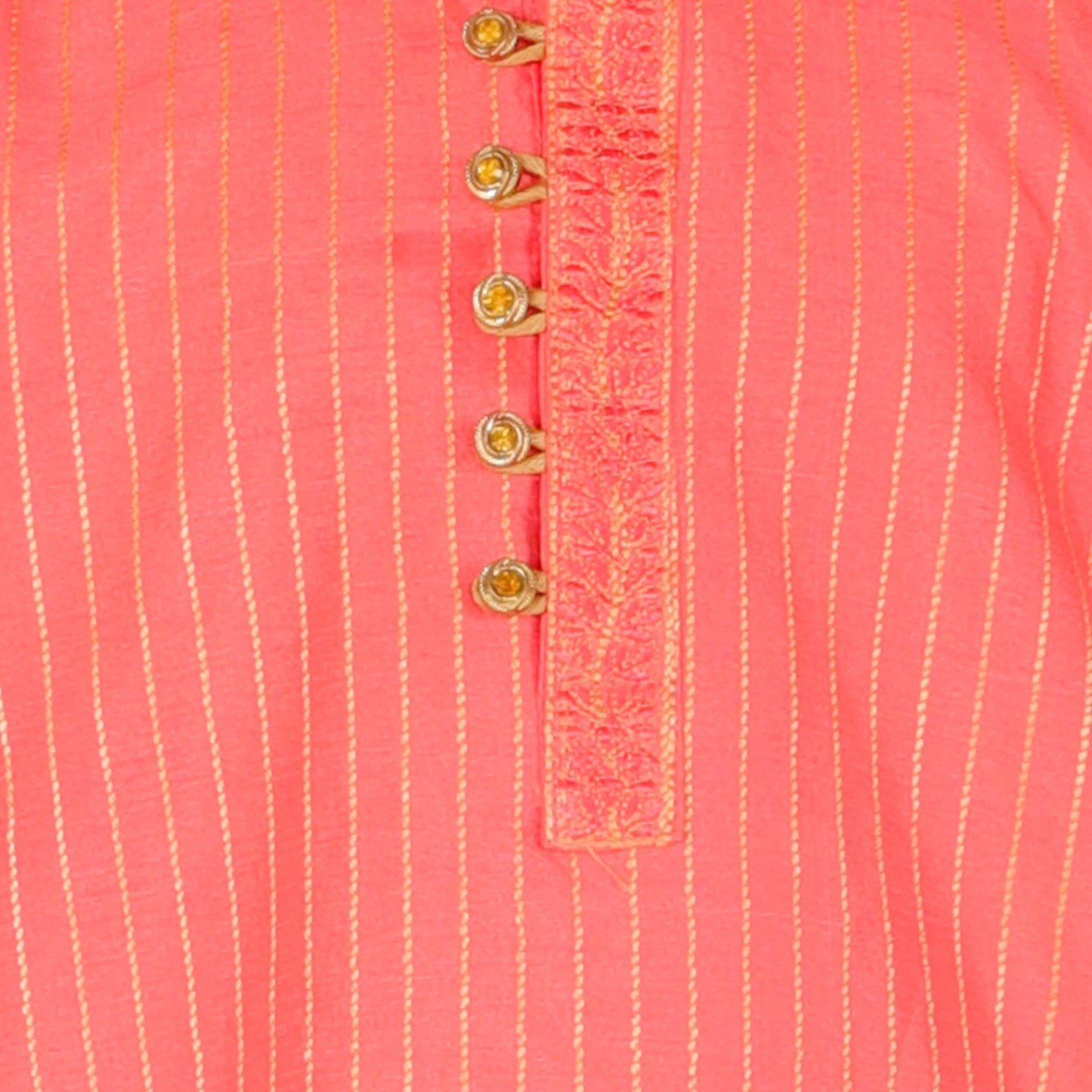 Pro Ethic Men's Silk Kurta Pajama | Mandarin Collar | Pink (A-109)