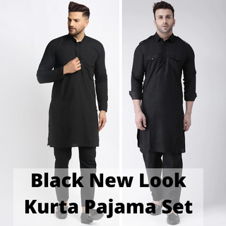 Black Kurta pajama for men