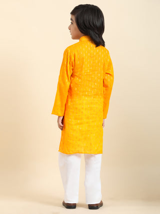 Pro-Ethic Style Developer Cotton Kurta Pajama For Kid's Boys Traditional dress Kurta Pajama set (S-234),Yellow