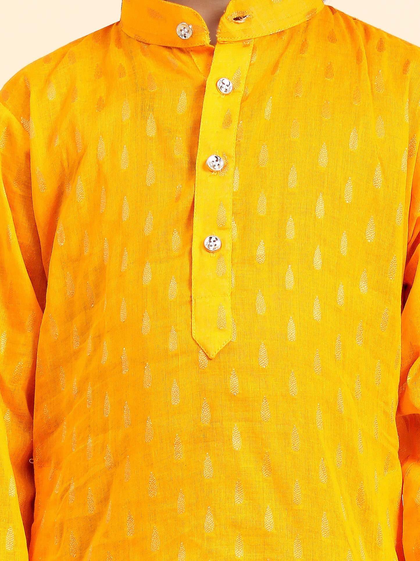 Pro-Ethic Style Developer Cotton Kurta Pajama For Kid's Boys Traditional dress Kurta Pajama set (S-234),Yellow