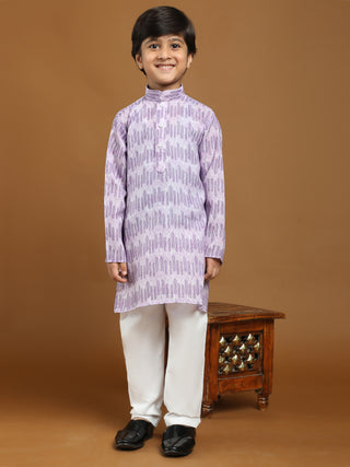 Pro-Ethic Style Developer Boys Cotton Kurta Pajama for Kid's Traditiona Dress for Boy's (Purple)