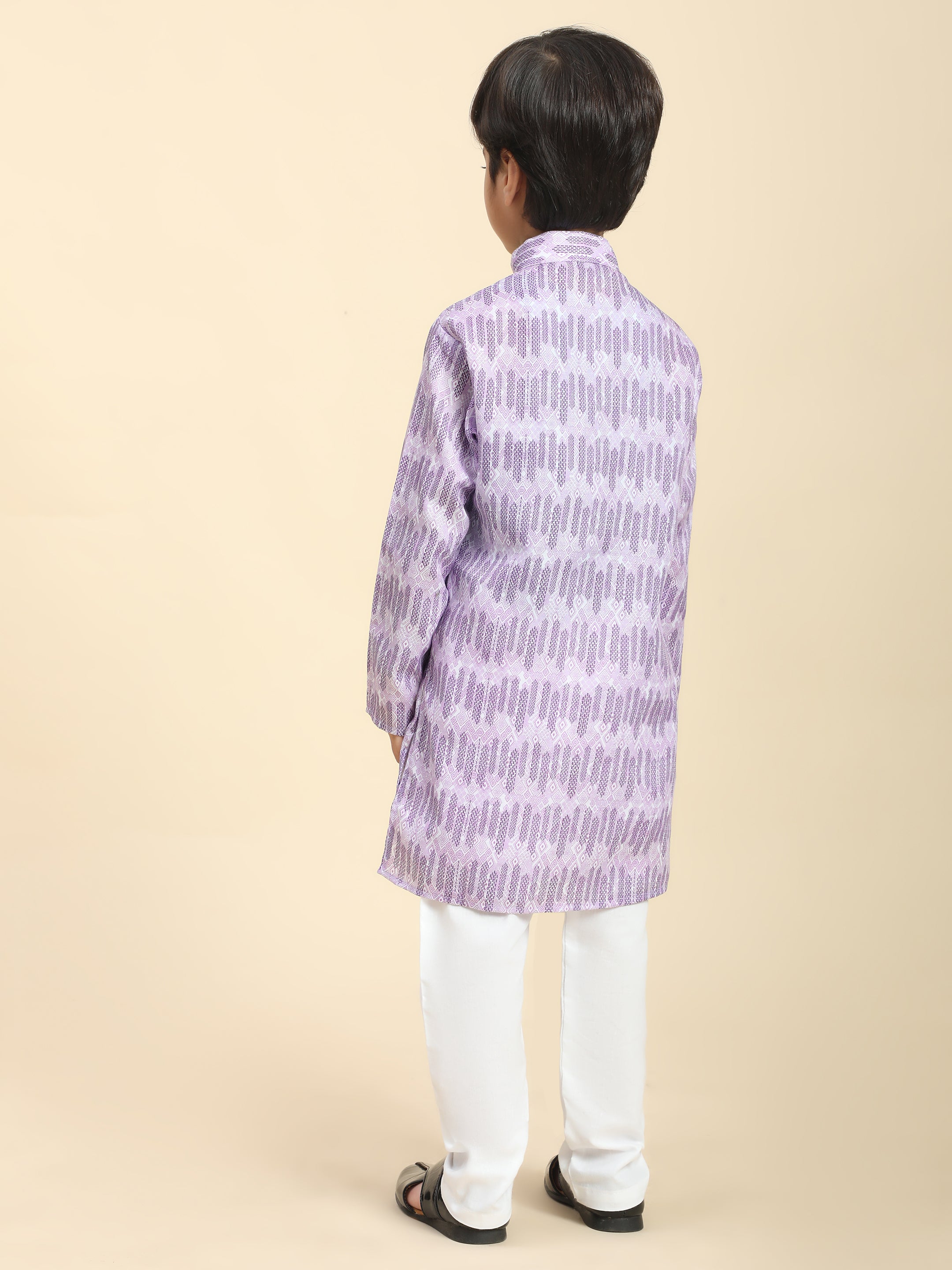Pro-Ethic Style Developer Boys Cotton Kurta Pajama for Kid's Traditiona Dress for Boy's (Purple)
