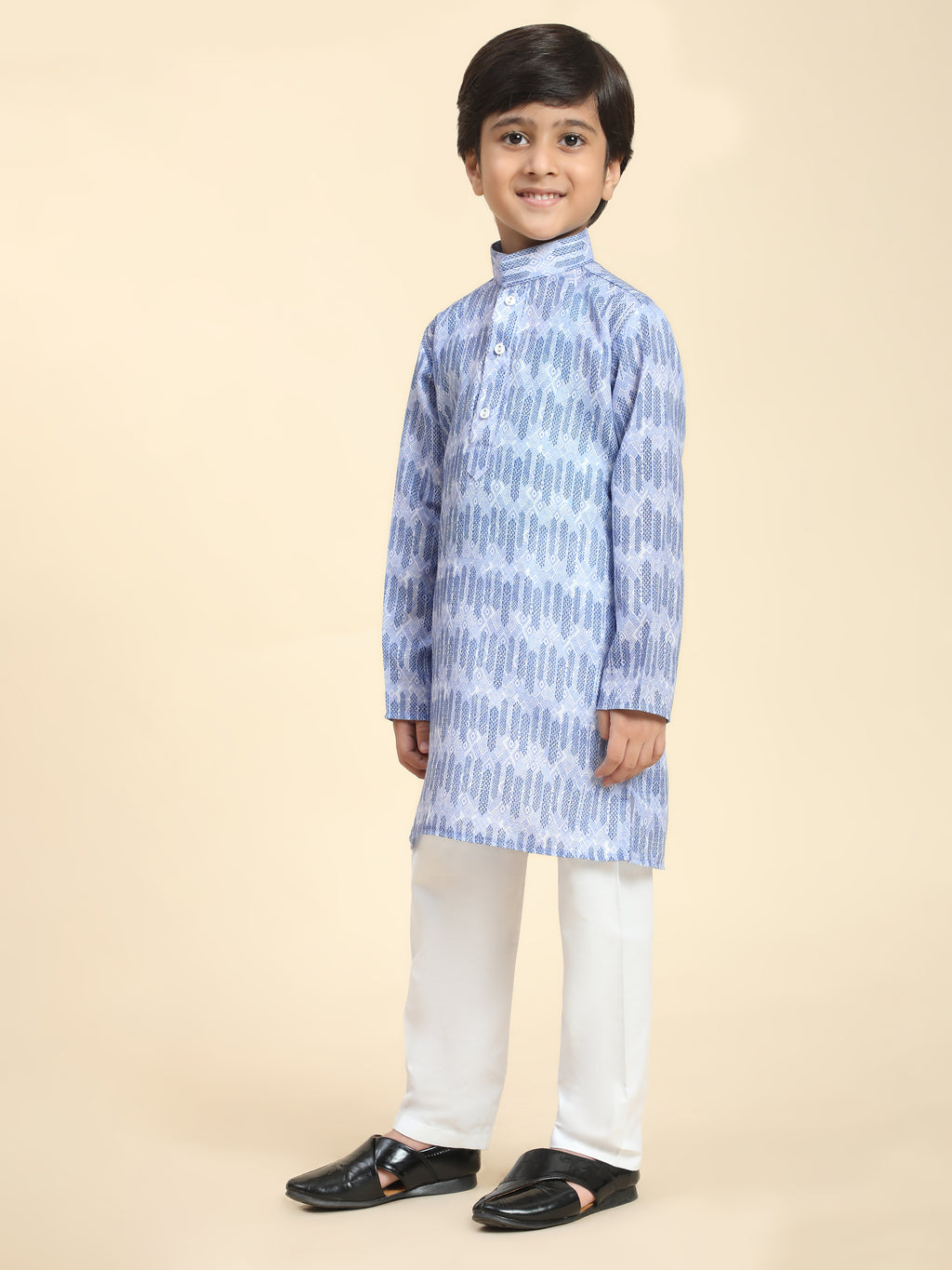 Pro-Ethic Style Developer Boys Cotton Kurta Pajama for Kid's Traditiona Dress for Boy's (Blue)