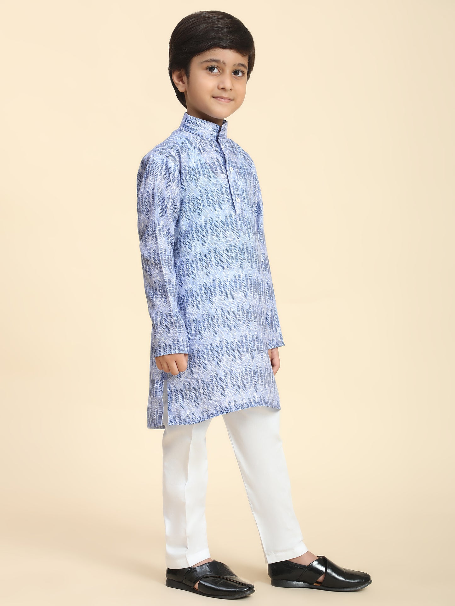 Pro-Ethic Style Developer Boys Cotton Kurta Pajama for Kid's Traditiona Dress for Boy's (Blue)