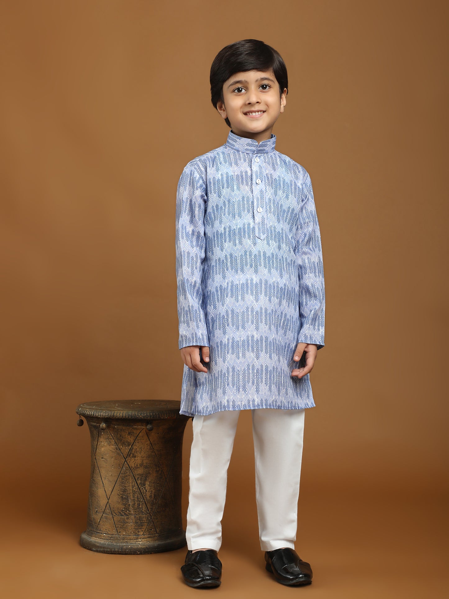 Pro-Ethic Style Developer Boys Cotton Kurta Pajama for Kid's Traditiona Dress for Boy's (Blue)