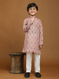 Pro-Ethic Style Developer Boys Cotton Kurta Pajama for Kid's Ethnic wear for Boys (Pink)