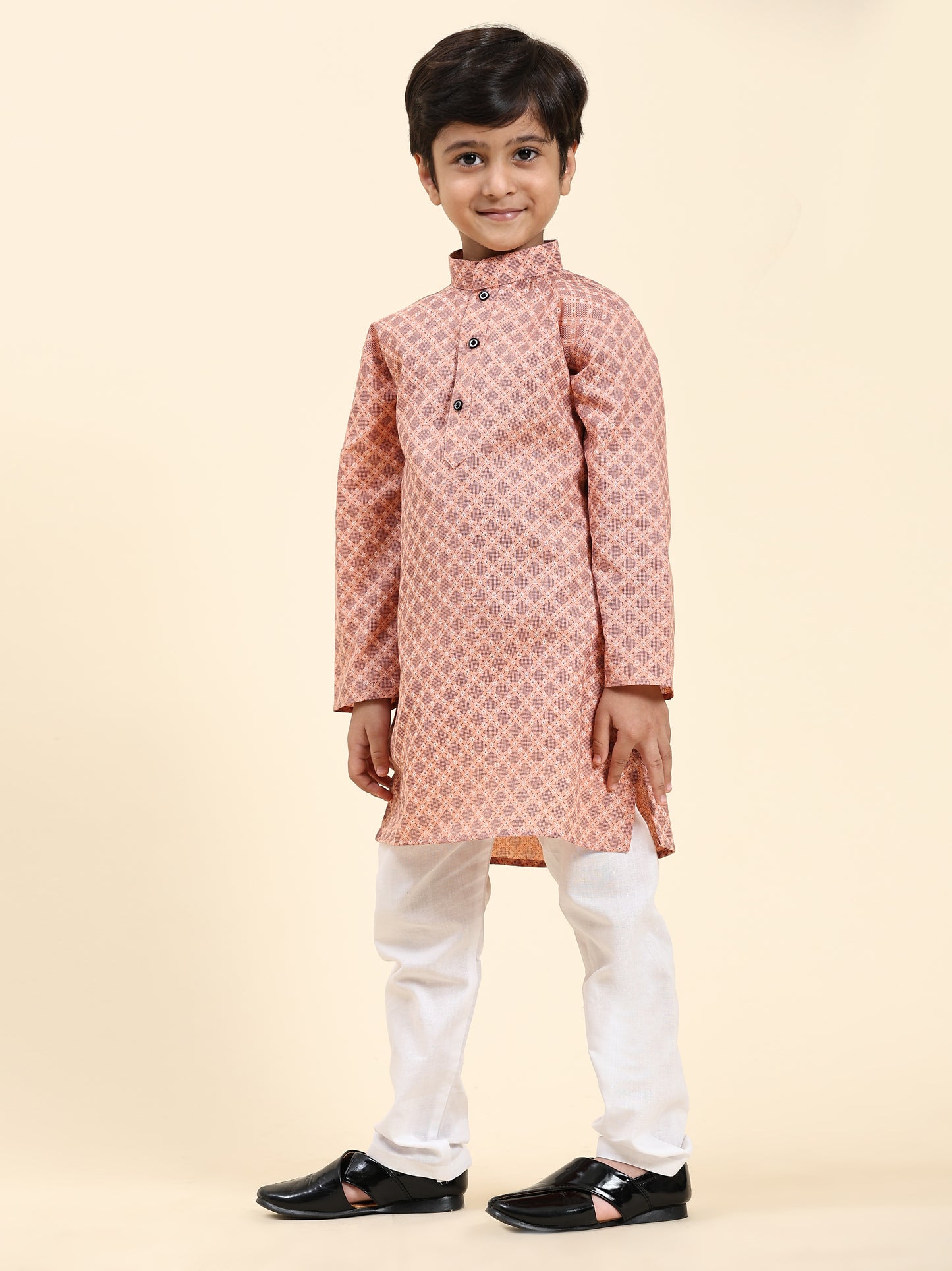 Pro-Ethic Style Developer Kids Kurta Pajama for Boys Pack of 1 (S-221) Baby Pink