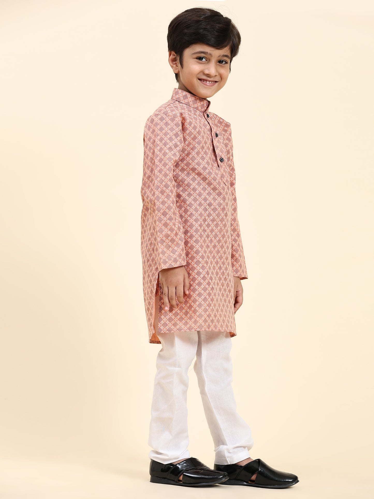 Pro-Ethic Style Developer Kids Kurta Pajama for Boys Pack of 1 (S-221) Baby Pink