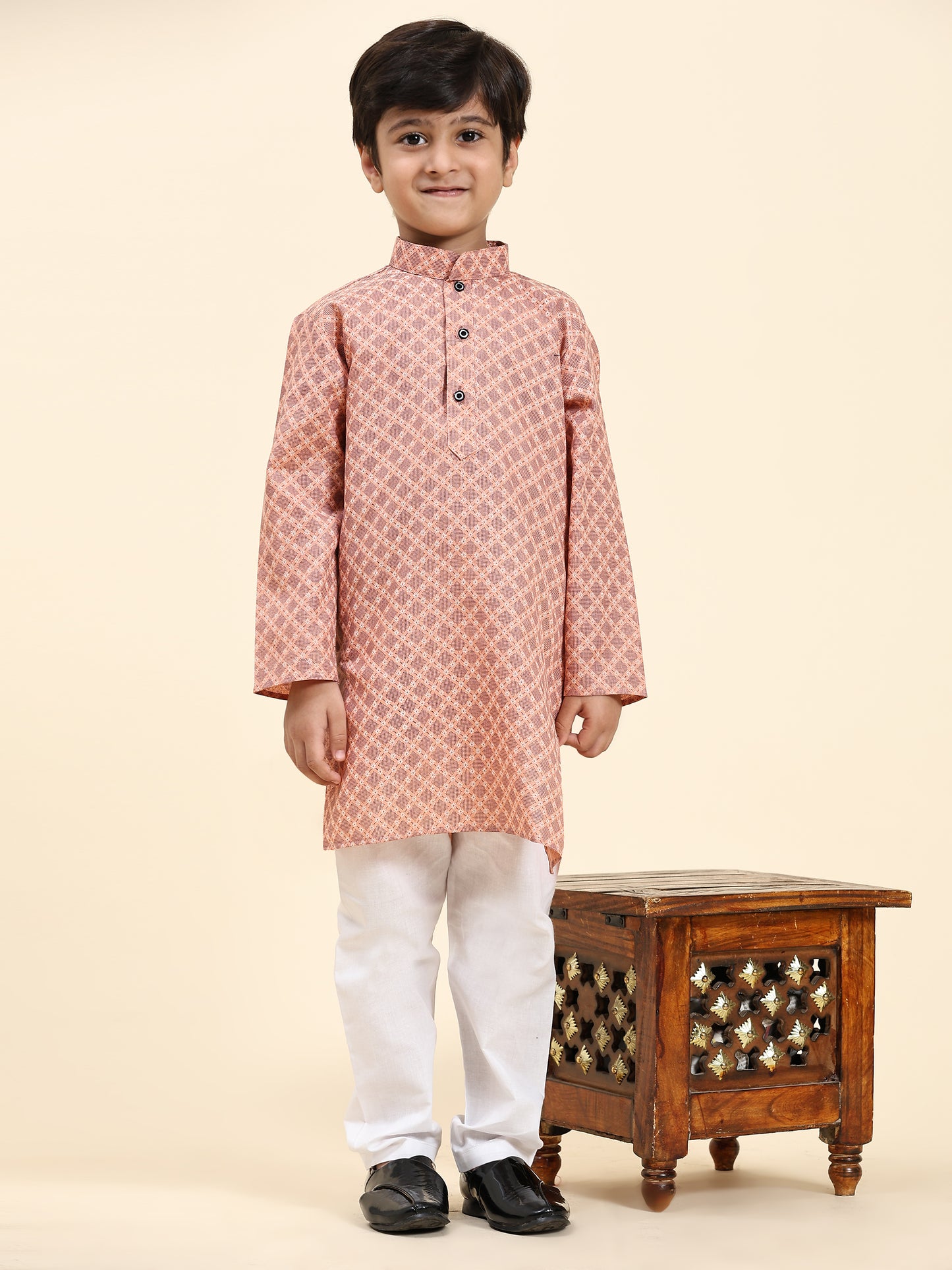 Pro-Ethic Style Developer Kids Kurta Pajama for Boys Pack of 1 (S-221) Baby Pink