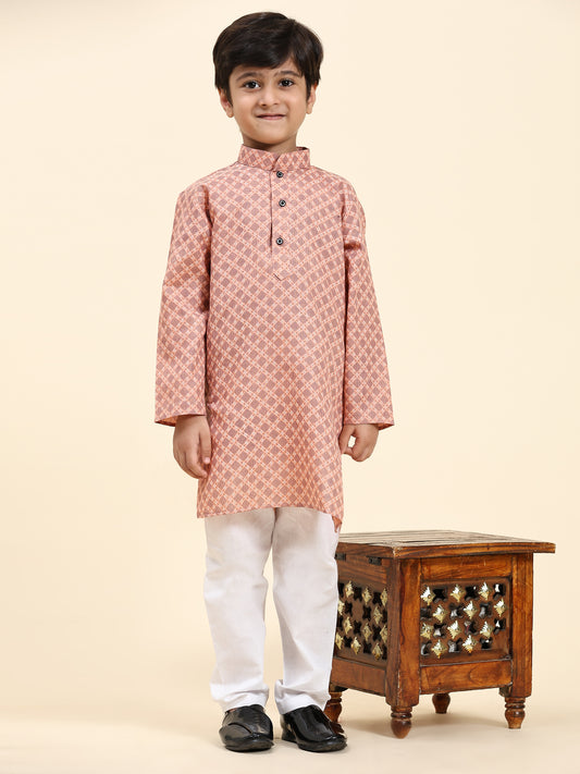 Pro-Ethic Style Developer Kids Kurta Pajama for Boys Pack of 1 (S-221) Baby Pink