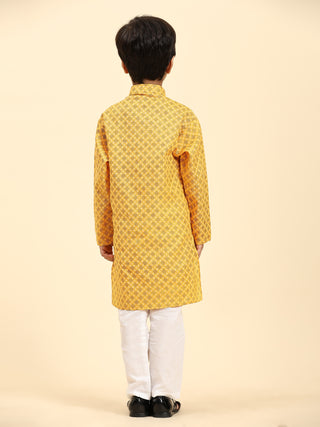 Pro-Ethic Style Developer Kids Kurta Pajama for Boys Pack of 1 (S-221) Yellow