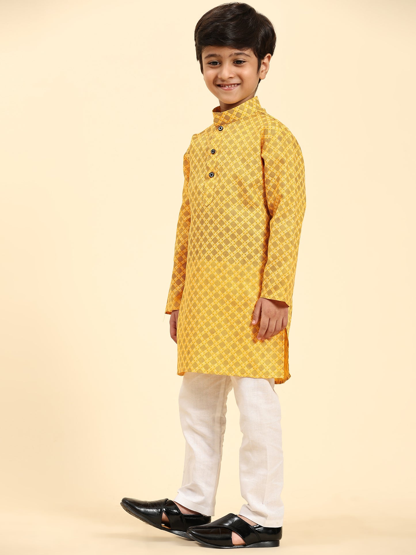 Pro-Ethic Style Developer Kids Kurta Pajama for Boys Pack of 1 (S-221) Yellow