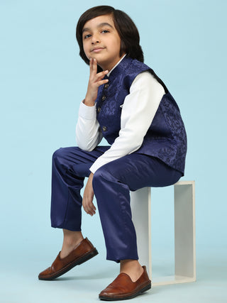 Pro-Ethic Style Developer Boy's 3 Piece Suit Set Cotton Stylish Pattern (T-135) Royal Blue