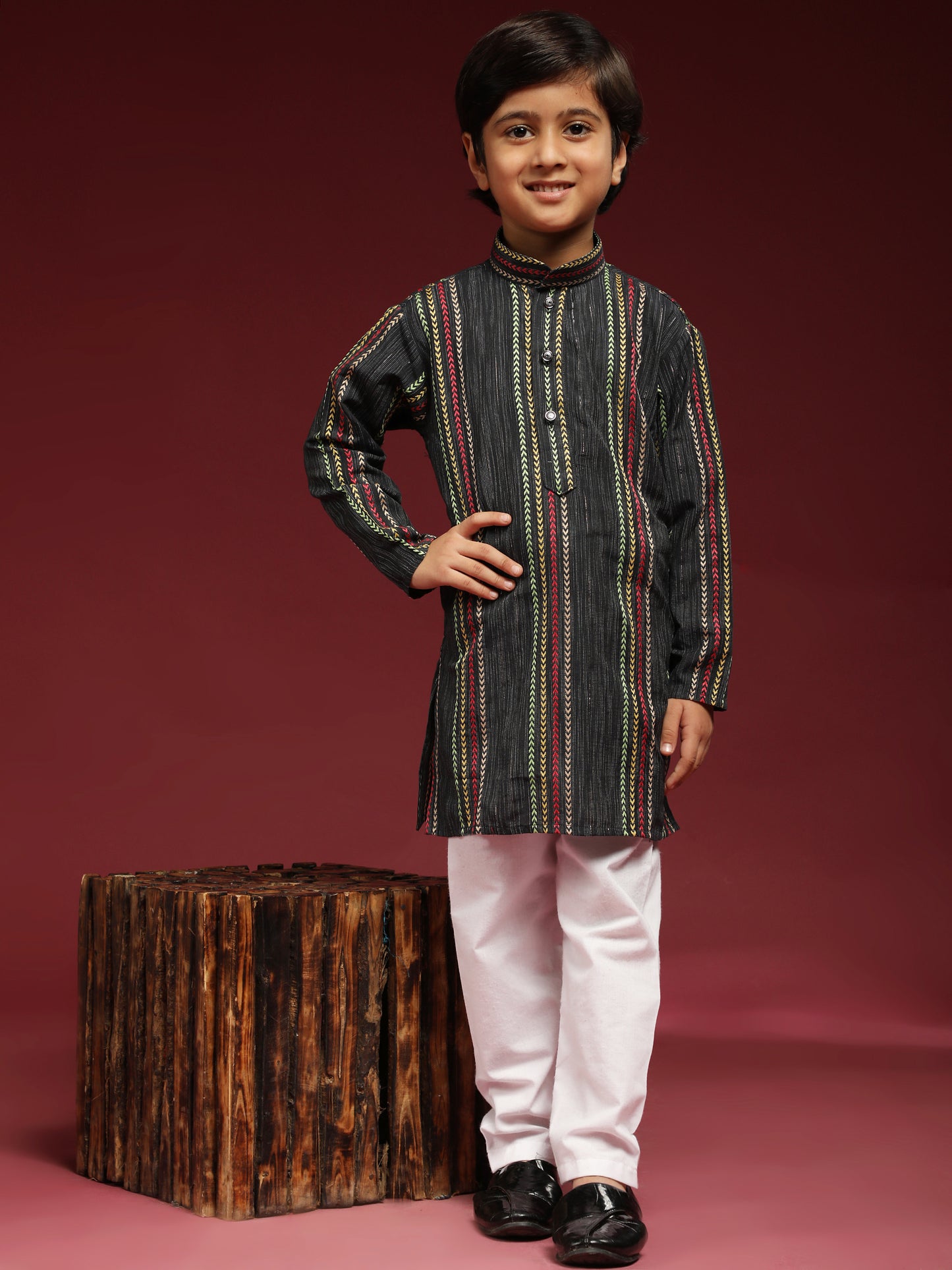 Pro-Ethic Style Developer Boys Cotton Kurta Pajama for Kid's Ethnic Wear | Cotton Kurta Pajama (S-228), Navy Blue