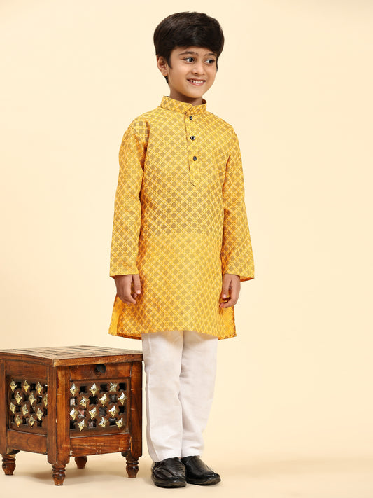 Pro-Ethic Style Developer Kids Kurta Pajama for Boys Pack of 1 (S-221) Yellow