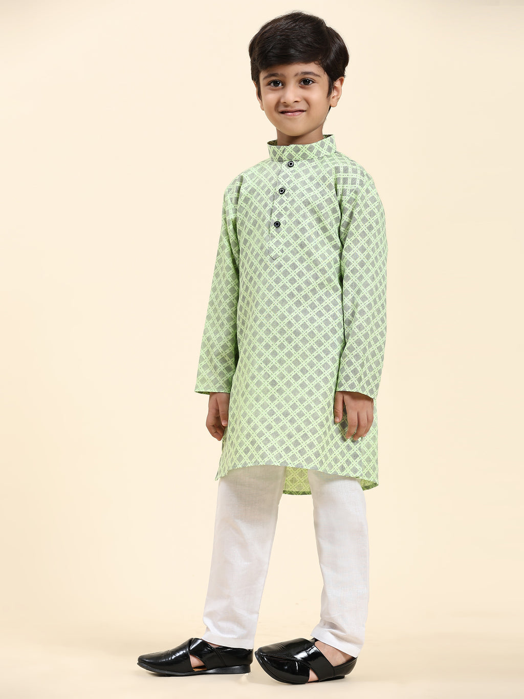 Pro-Ethic Style Developer Kids Kurta Pajama for Boys Pack of 1 (S-221) Green