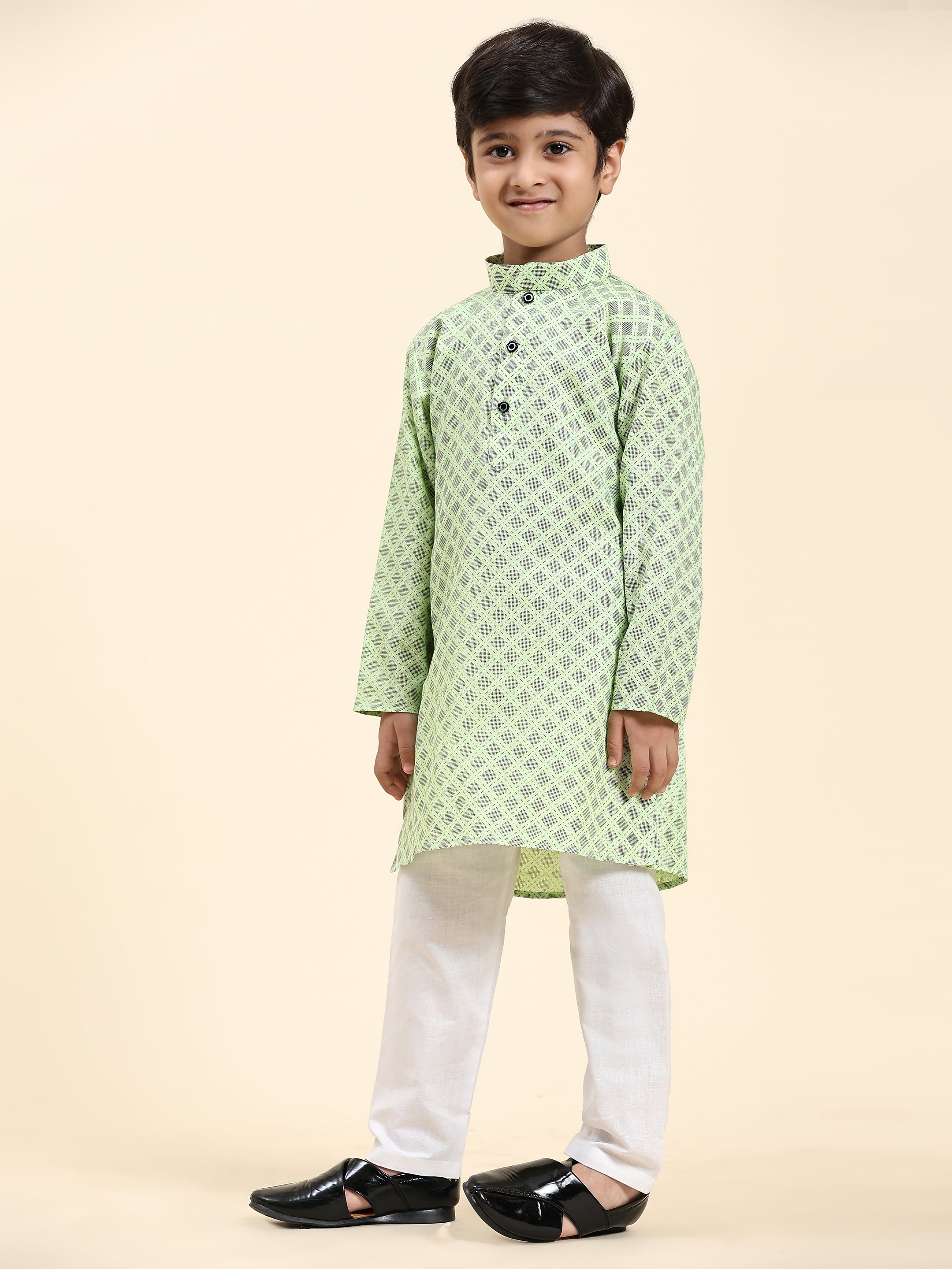 Pro-Ethic Style Developer Kids Kurta Pajama for Boys Pack of 1 (S-221) Green