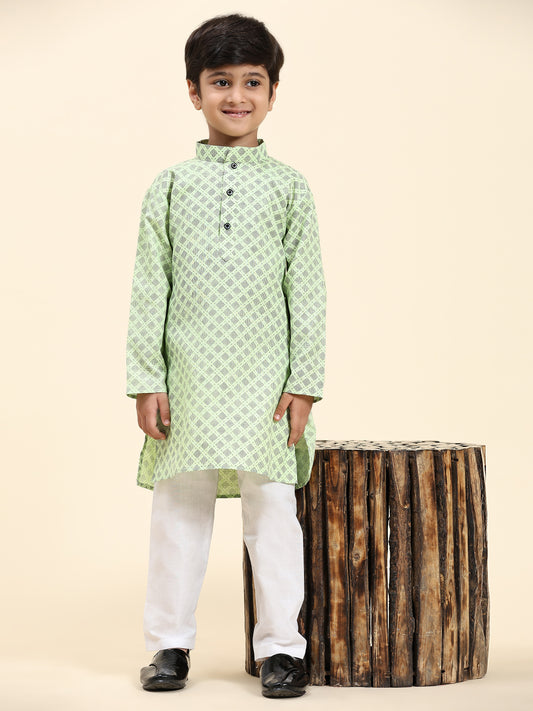 Pro-Ethic Style Developer Kids Kurta Pajama for Boys Pack of 1 (S-221) Green