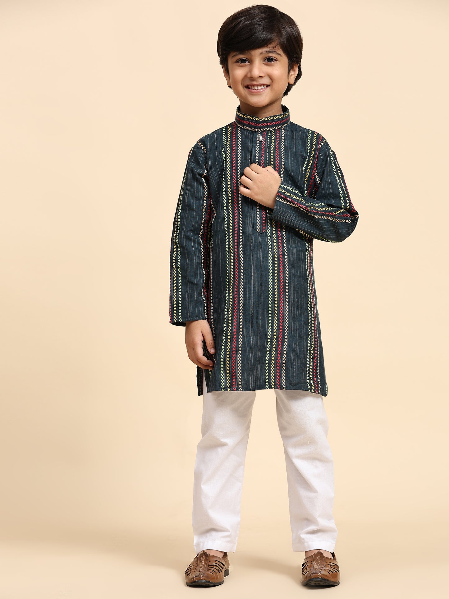 Pro-Ethic Style Developer Boys Cotton Kurta Pajama for Kid's Ethnic Wear | Cotton Kurta Pajama (S-228), Royal Blue