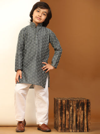 Pro-Ethic Style Developer Boys Cotton Kurta Pajama for Kid's Ethnic Wear (S-244) Grey