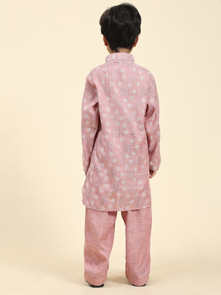 Pro-Ethic Style Developer Boys Cotton Kurta Pajama for Kid's| Traditional Dress for Wedding, Festival (S-218) Pink