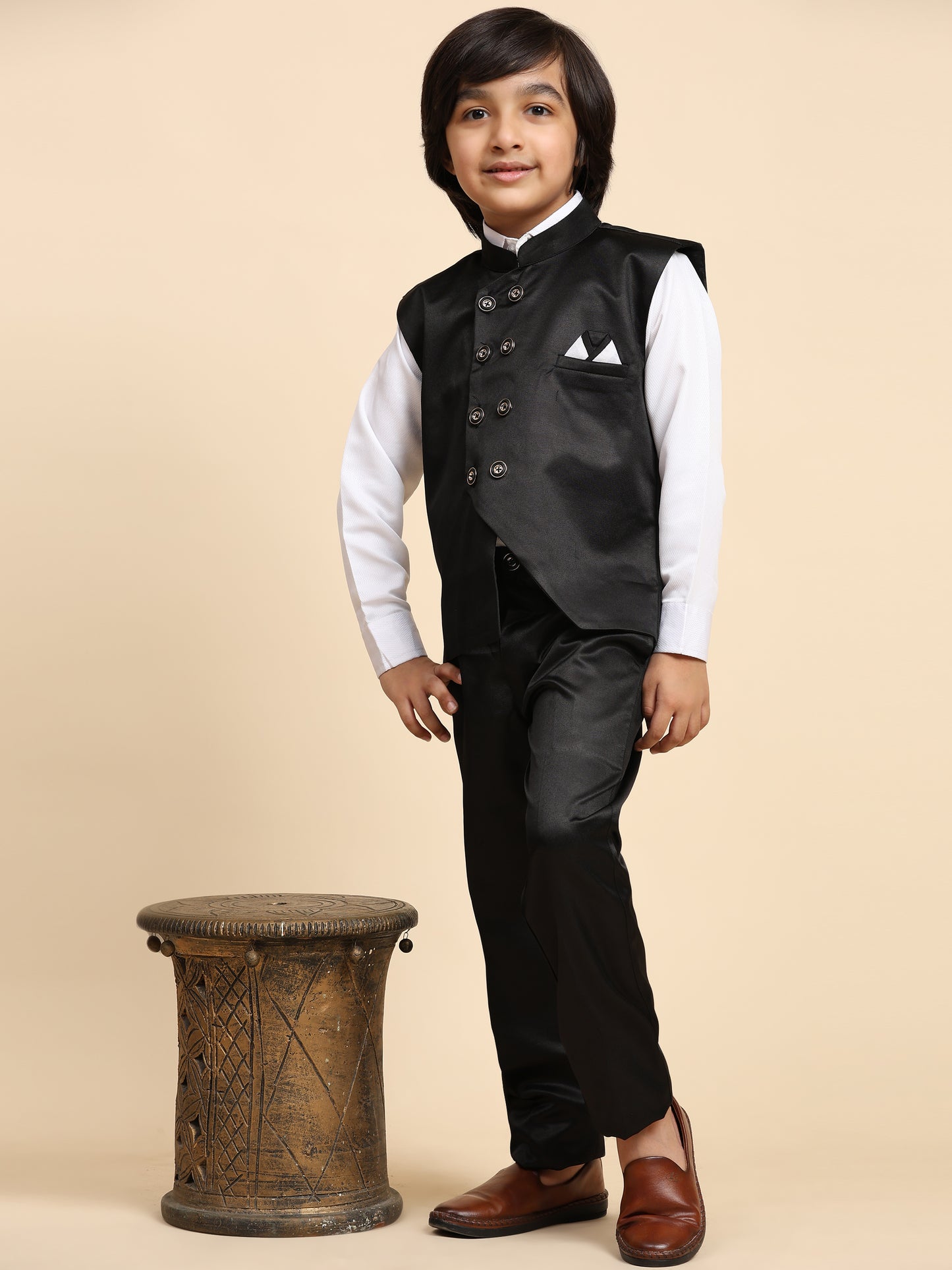 Pro-Ethic Style Developer Boy's 3 Piece Suit Set Cotton Plain Pattern