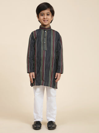 Pro-Ethic Style Developer Boys Cotton Kurta Pajama for Kid's Ethnic Wear | Cotton Kurta Pajama (S-228), Navy Blue
