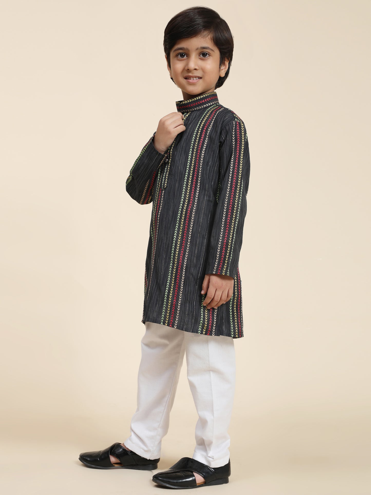 Pro-Ethic Style Developer Boys Cotton Kurta Pajama for Kid's Ethnic Wear | Cotton Kurta Pajama (S-228), Navy Blue