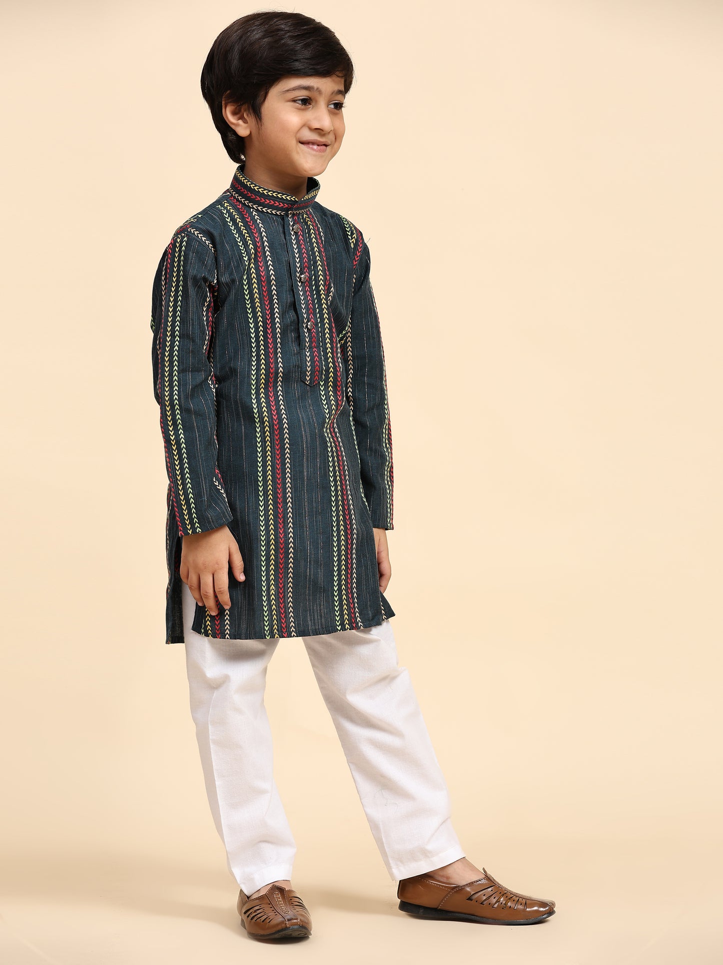 Pro-Ethic Style Developer Boys Cotton Kurta Pajama for Kid's Ethnic Wear | Cotton Kurta Pajama (S-228), Royal Blue