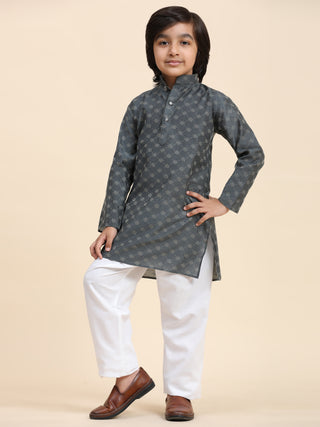 Pro-Ethic Style Developer Boys Cotton Kurta Pajama for Kid's Ethnic Wear (S-244) Grey