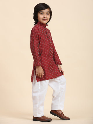 Pro-Ethic Style Developer Boys Cotton Kurta Pajama for Kid's Ethnic Wear (S-244) Maroon