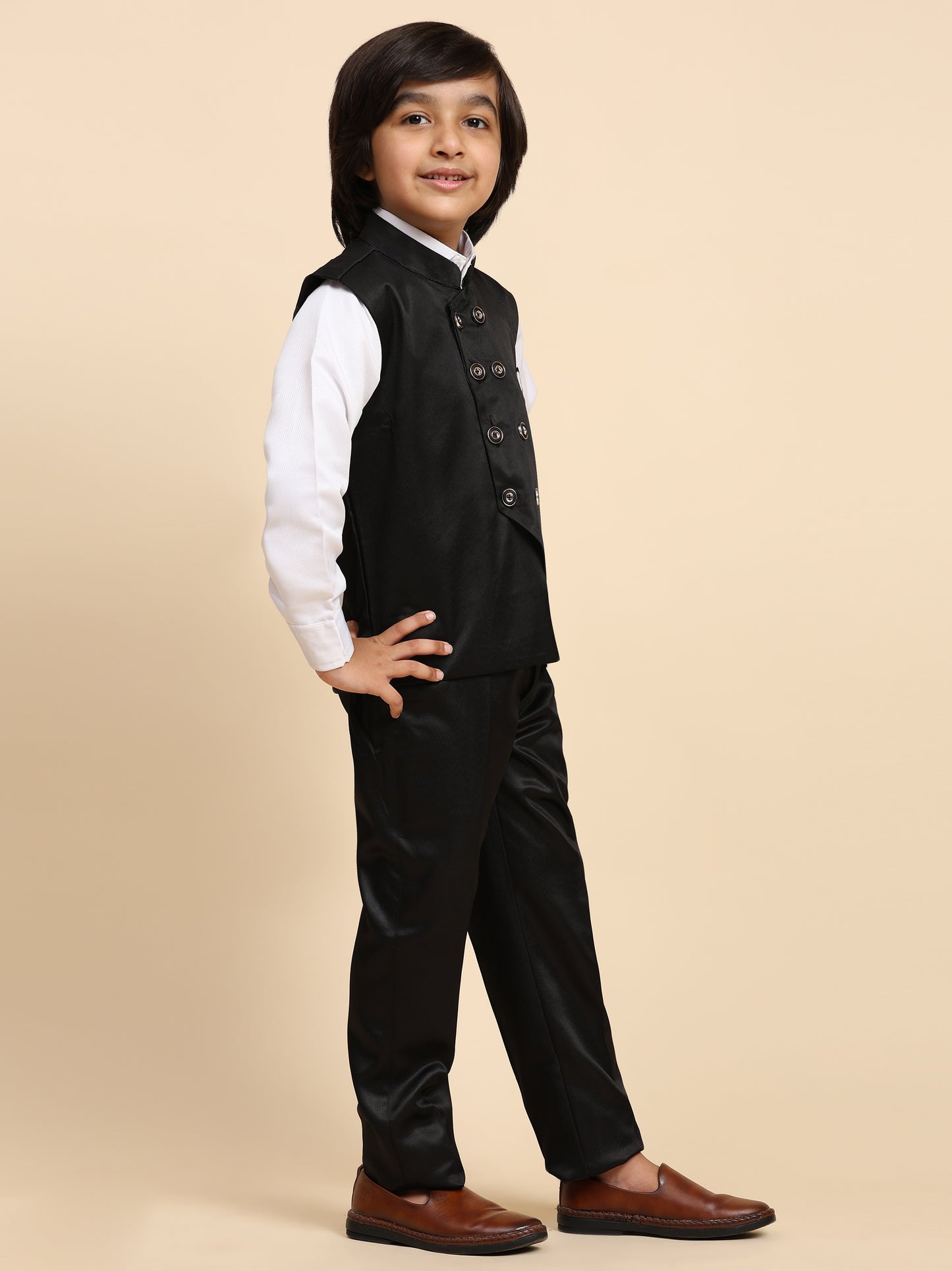 Pro-Ethic Style Developer Boy's 3 Piece Suit Set Cotton Plain Pattern