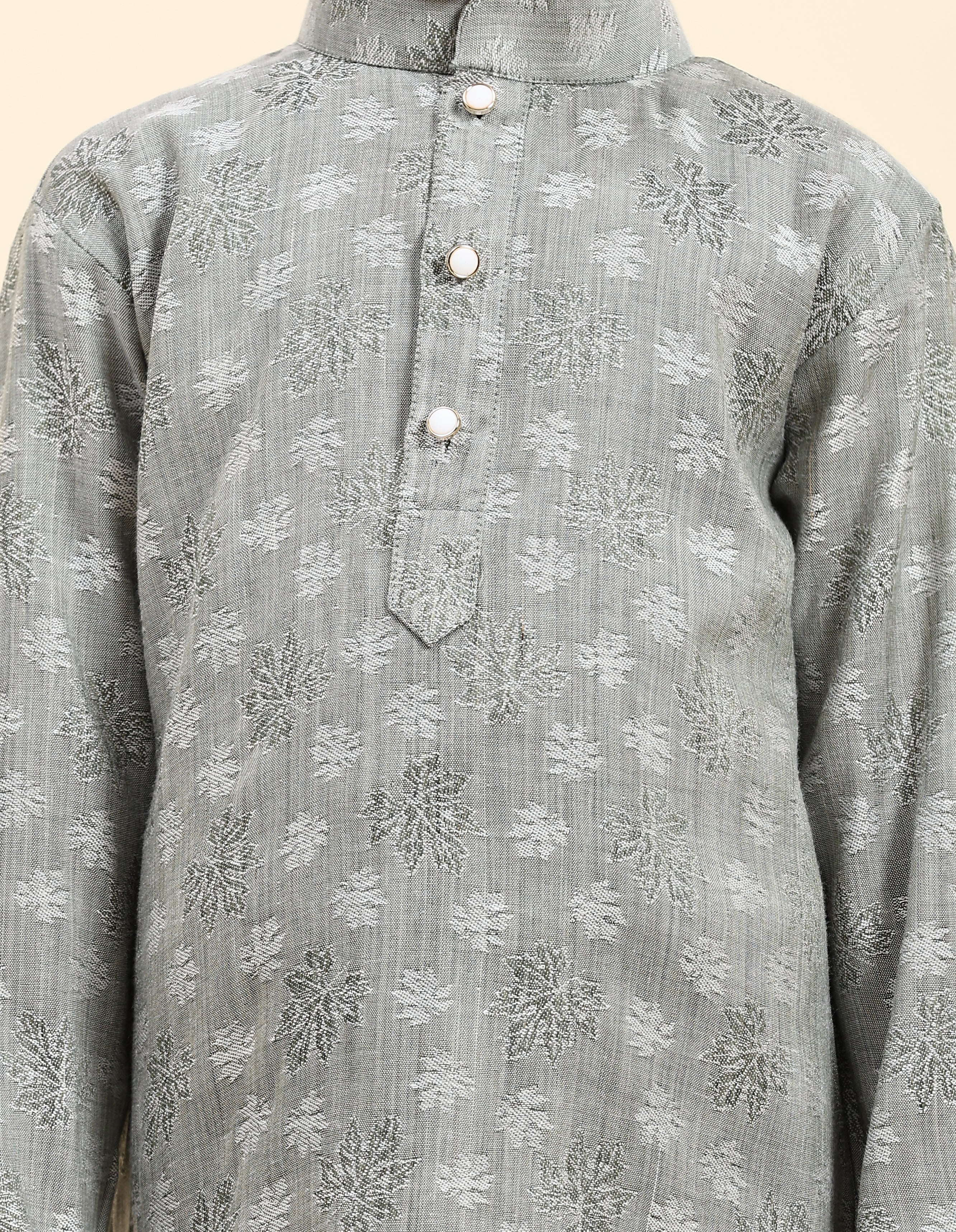 Pro-Ethic Style Developer Boys Cotton Kurta Pajama for Kid's| Traditional Dress for Wedding, Festival (S-218) Grey