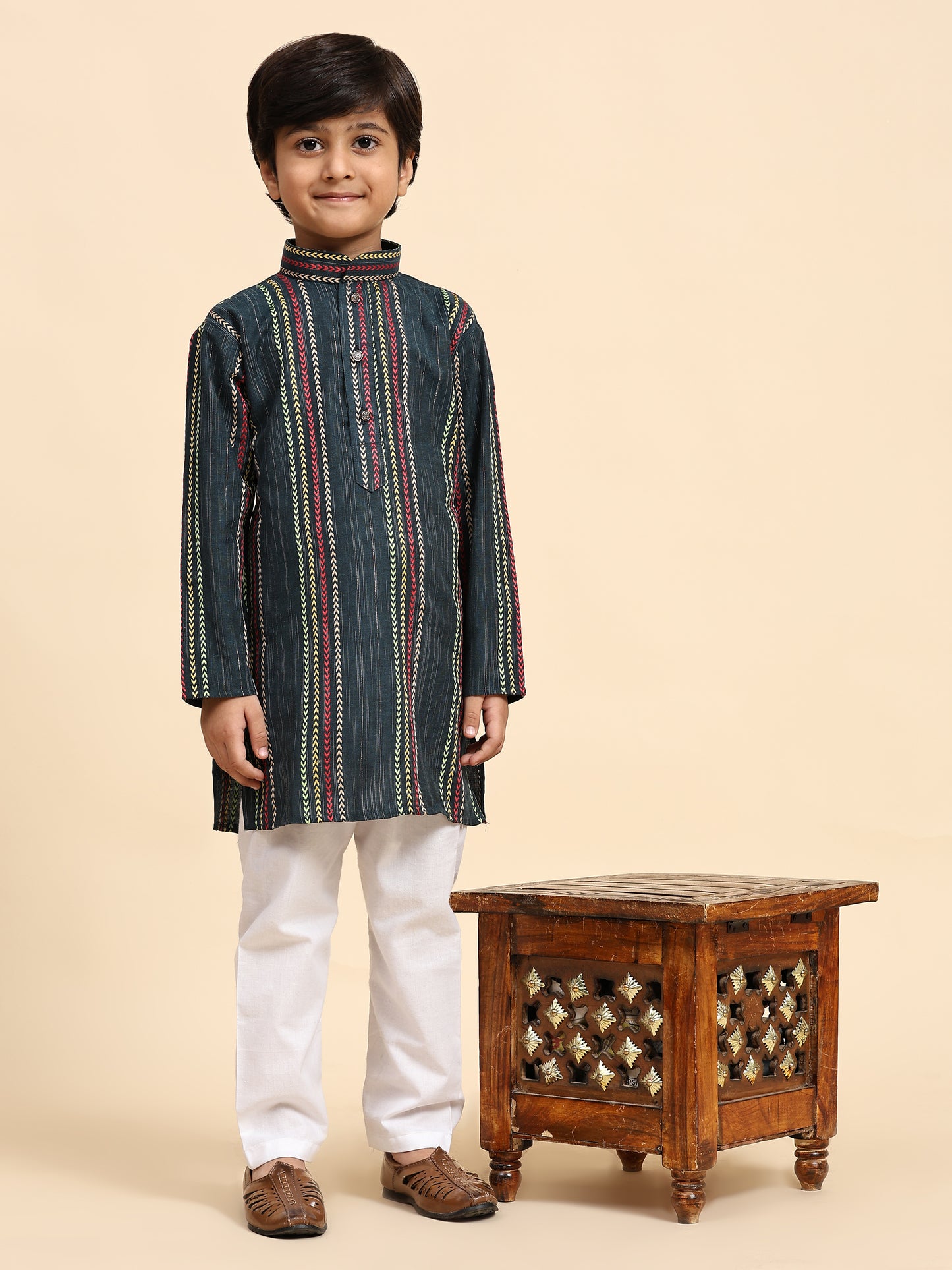 Pro-Ethic Style Developer Boys Cotton Kurta Pajama for Kid's Ethnic Wear | Cotton Kurta Pajama (S-228), Royal Blue