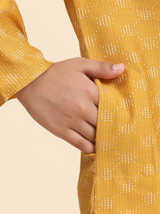 Pro-Ethic Style Developer Boys Cotton Kurta Pajama for Kid's Ethnic Wear (S-244) Mustard